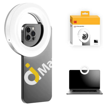 Kodak Ring Light Mini 4 Portable Usb C Rechargeable Clip On Dimmable Selfie With 3 Modes For Video